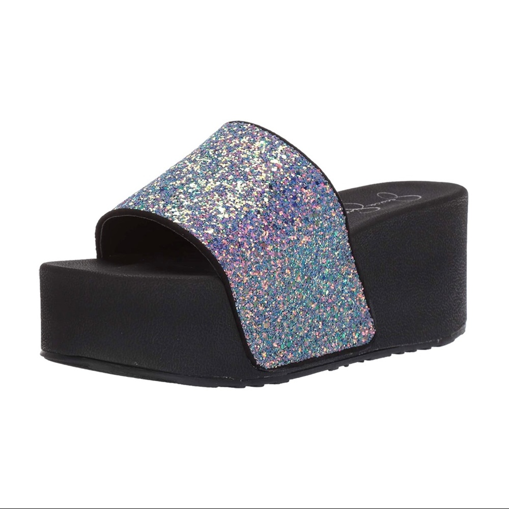 Glittery Slides Sparkly Sandals Jessica Simpson